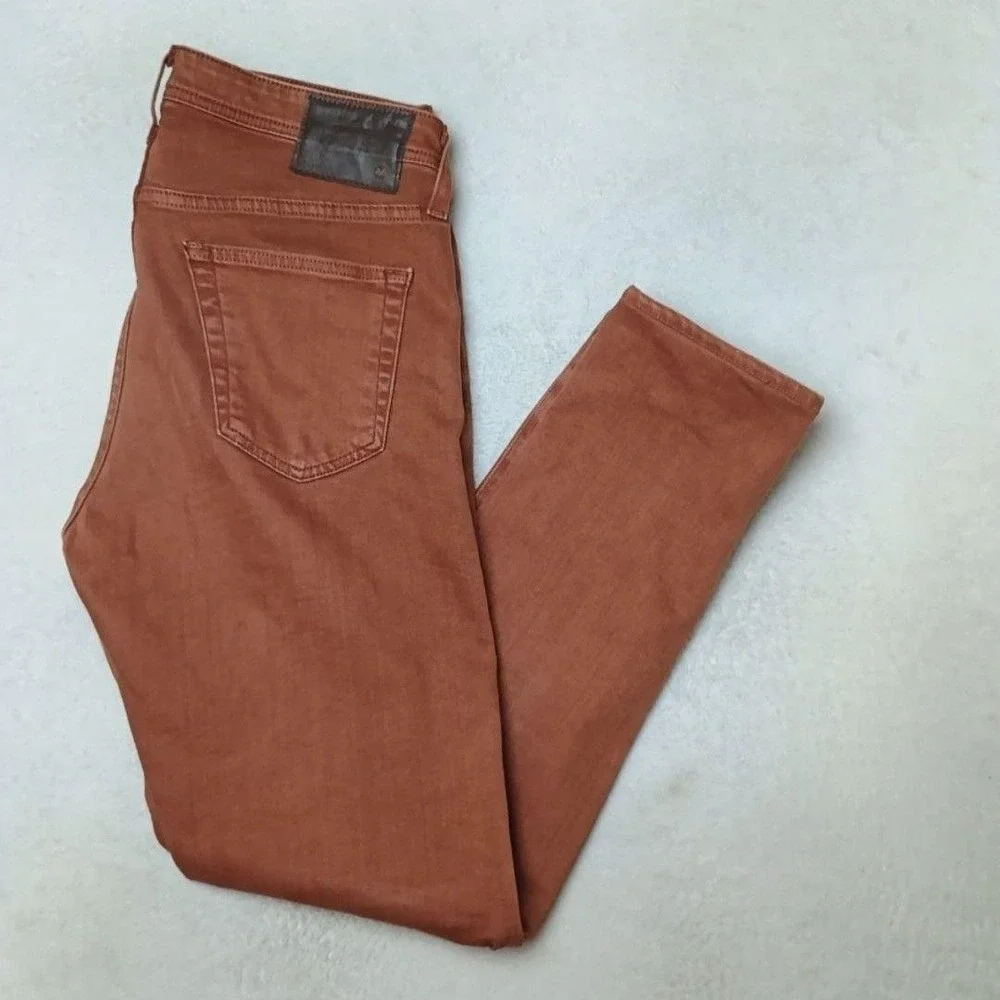 AG Adriano Goldschmied Jeans Mens 32x31 Brown Tellis Modern Slim Tapered School